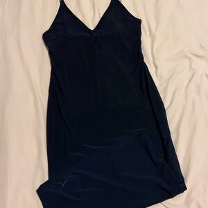 Elegant Navy Blue Slip Dress